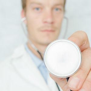 Doctor holding a stetoscpe